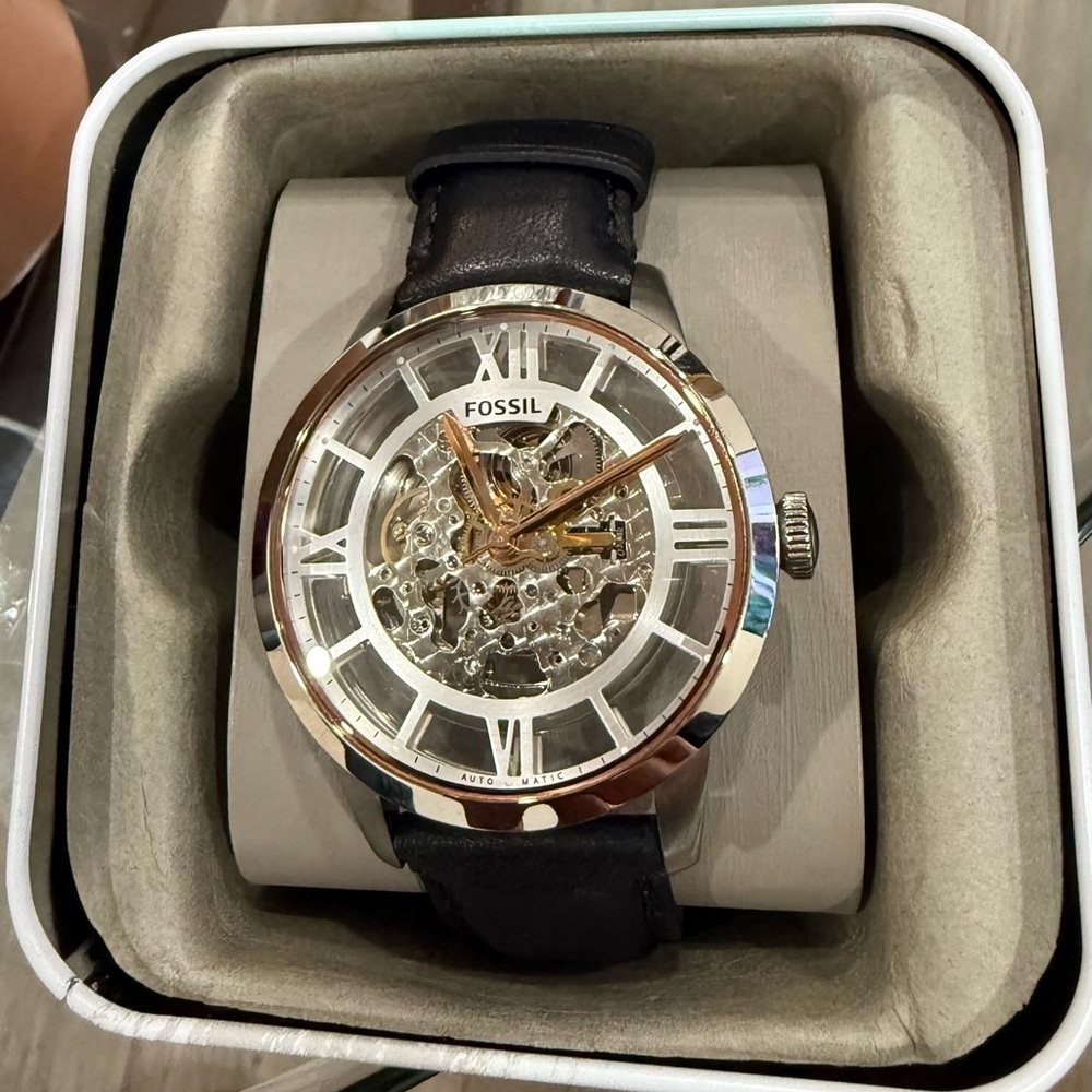 Fossil Men's Skeleton Dial Gents Fossil Townsman … - image 2